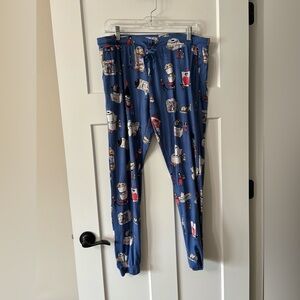 Munki Munki Blue Pajama Pants with Costco‎ Printsize XL